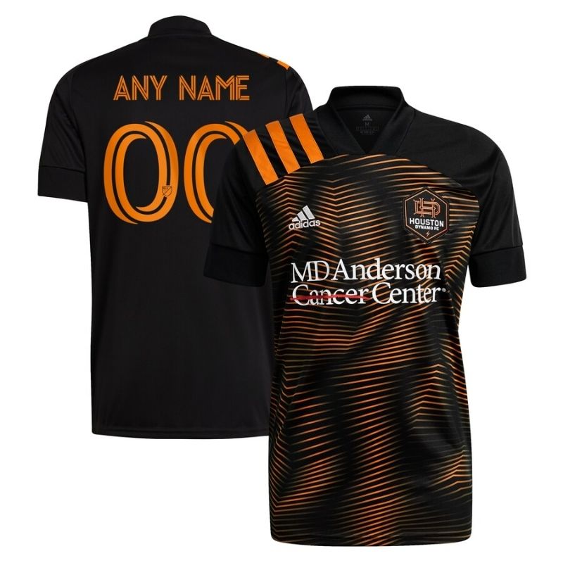 Men's Houston Dynamo FC Black 2021 Secondary Replica Custom Jersey