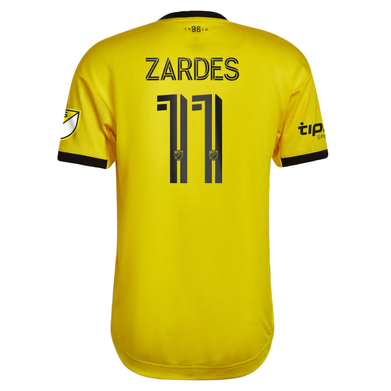 Gyasi Zardes Columbus Crew 2022 Gold Standard Kit Player Jersey - Yellow