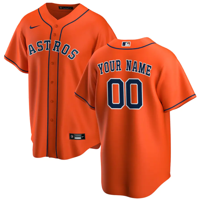 All Genders Houston Astros Orange Custom Jersey