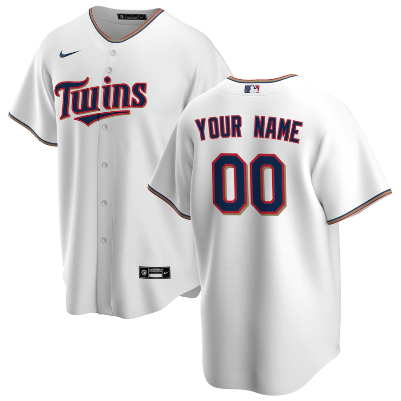 All Players Minnesota Twins White Home Custom Jersey