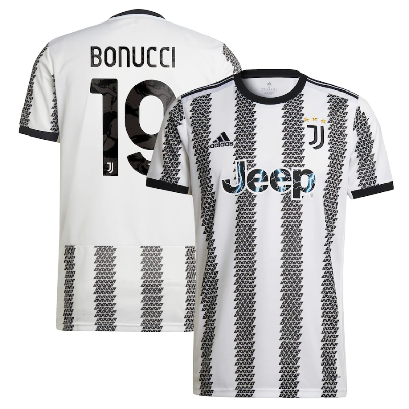 Juventus Home Shirt 2022-23 - Jersey Bonucci 19 printing