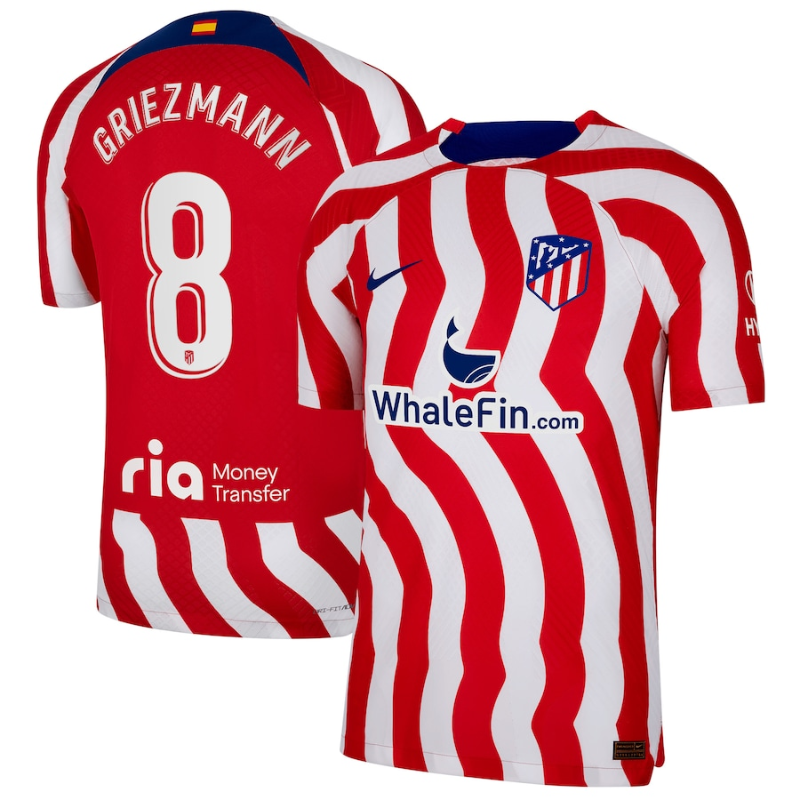 Atlético de Madrid Home Vapor Match Shirt 2022-23 with Griezmann 8 printing