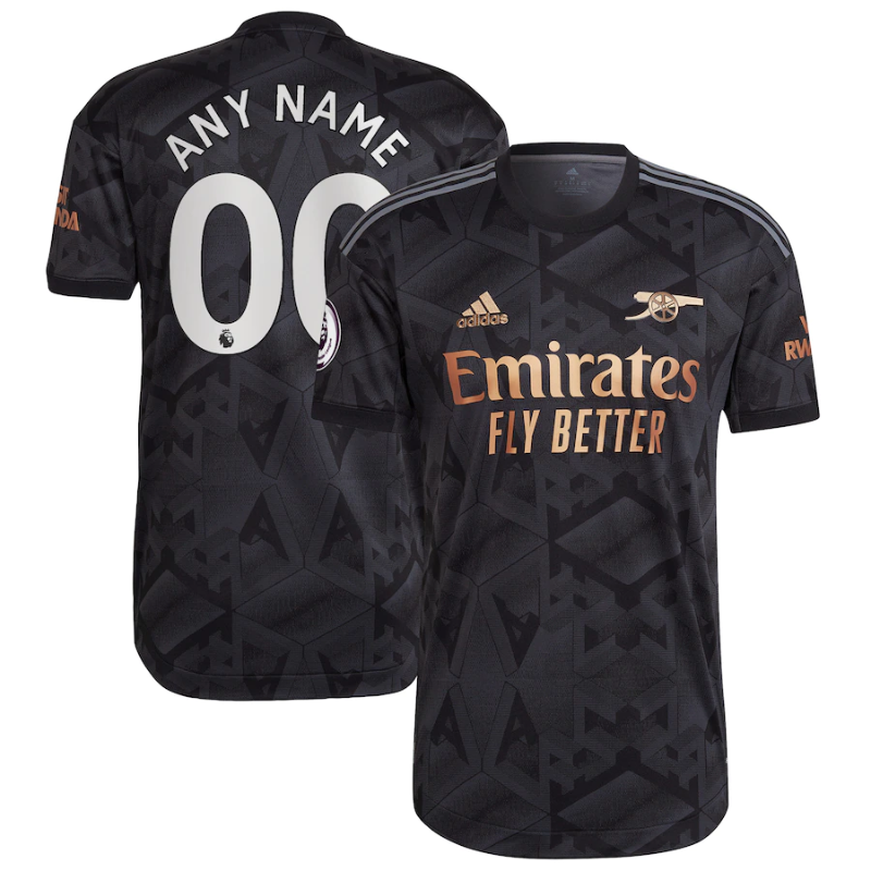 All Players Arsenal 202223 Away Customized Jersey - Black