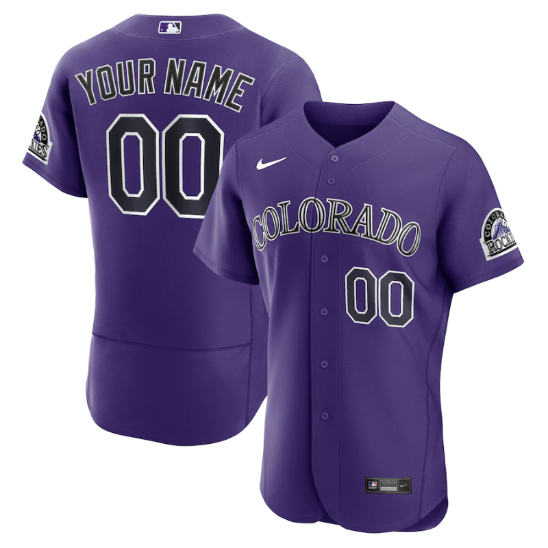 Colorado Rockies Purple Alternate Custom Jersey - All Genders