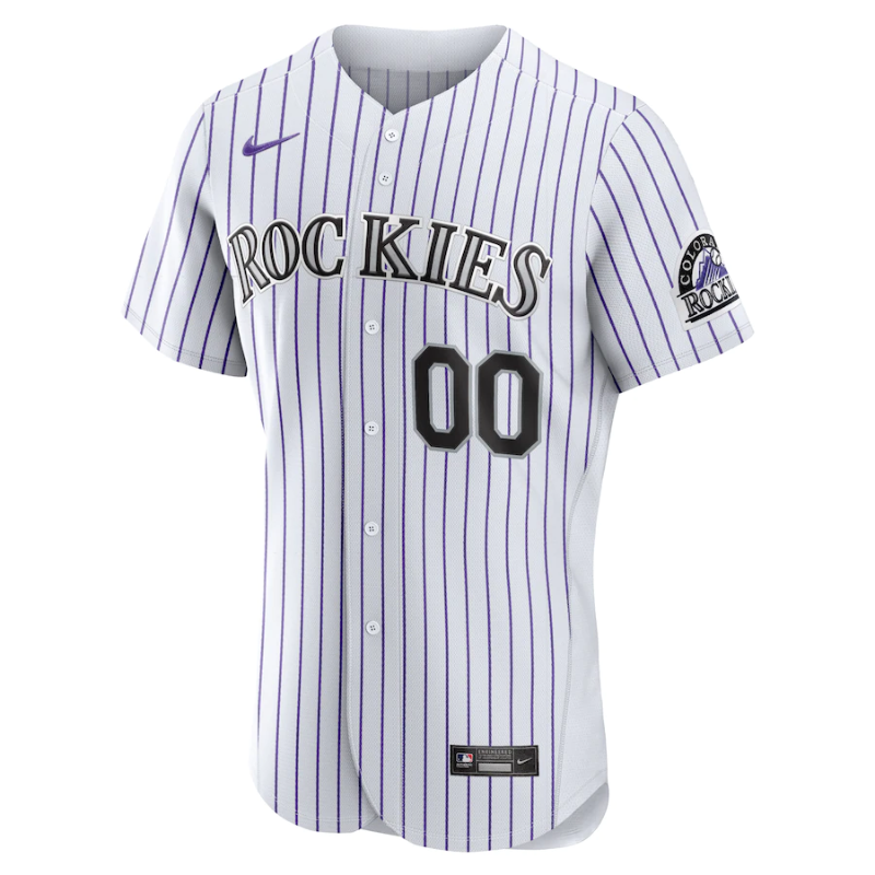 All Players Colorado Rockies White Home Custom Jersey