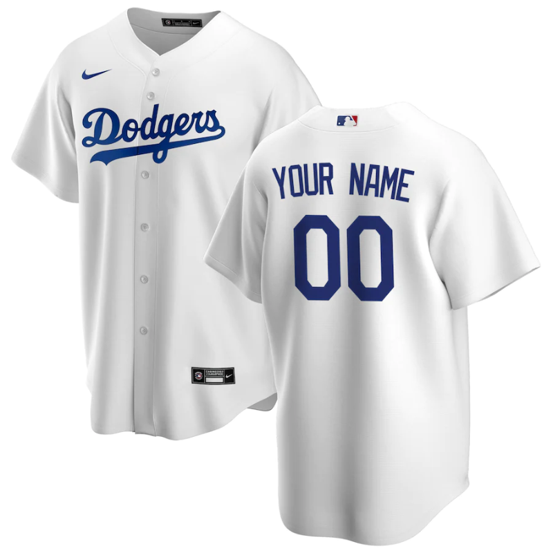 All Players Los Angeles Dodgers White Home Custom Jersey