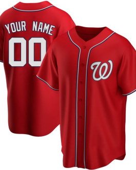 Washington Nationals Red Alternate Team Custom Jersey All Genders