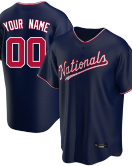 Washington Nationals Navy Alternate Team Custom Jersey