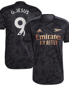Gabriel Jesus Arsenal 2022/23 Away Player Jersey – Black