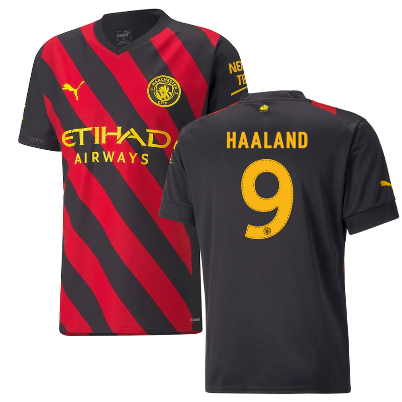 Manchester City Away Shirt 2022-23 with Haaland 9 printing Jersey Pro