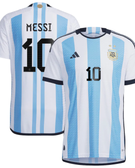 Lionel Messi Argentina National Team 2022/23 Qatar World Cup Player Jersey – White