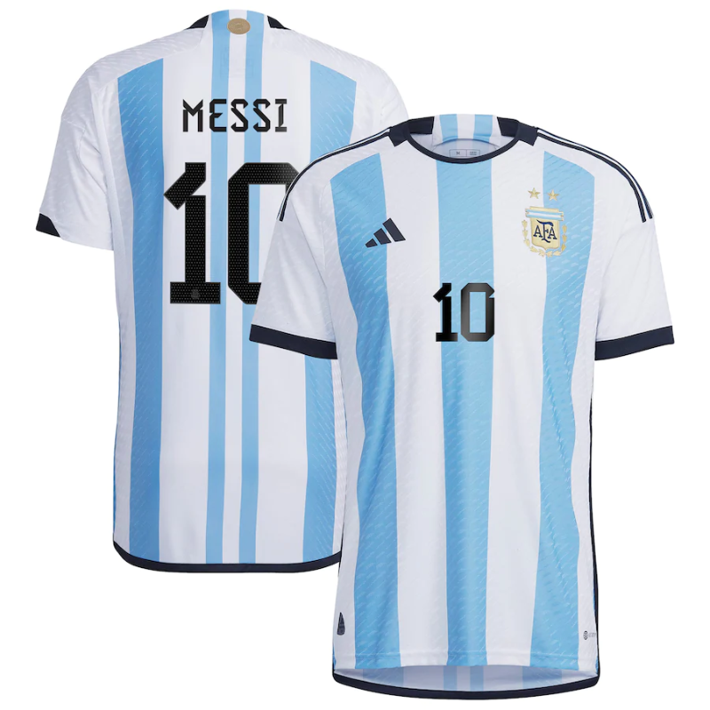 Lionel Messi Argentina National Team 202223 Qatar World Cup Player Jersey - White