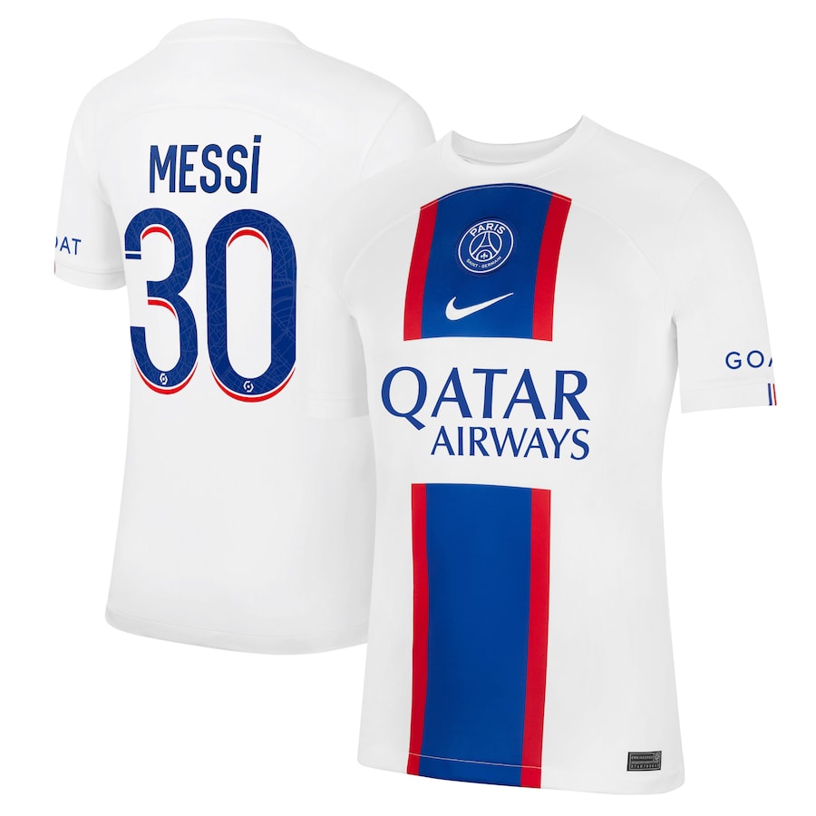 Paris Saint-Germain Third Stadium Shirt 2022-23 with Messi 30 printing