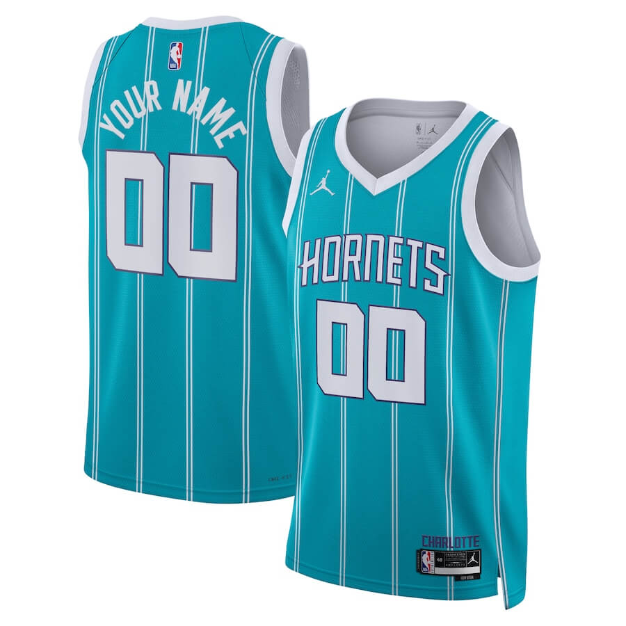 Charlotte Hornets Unisex 202223 Swingman Custom Jersey Teal - Icon Edition