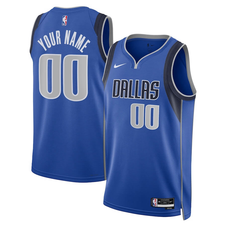 Dallas Mavericks Unisex 202223 Swingman Custom Jersey Royal - Icon Edition