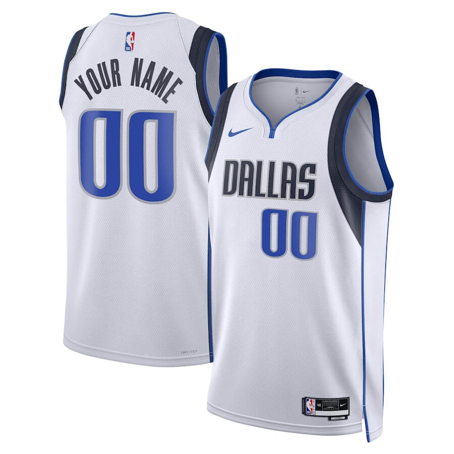 Dallas Mavericks Unisex 202223 Swingman Custom Jersey White - Association Edition