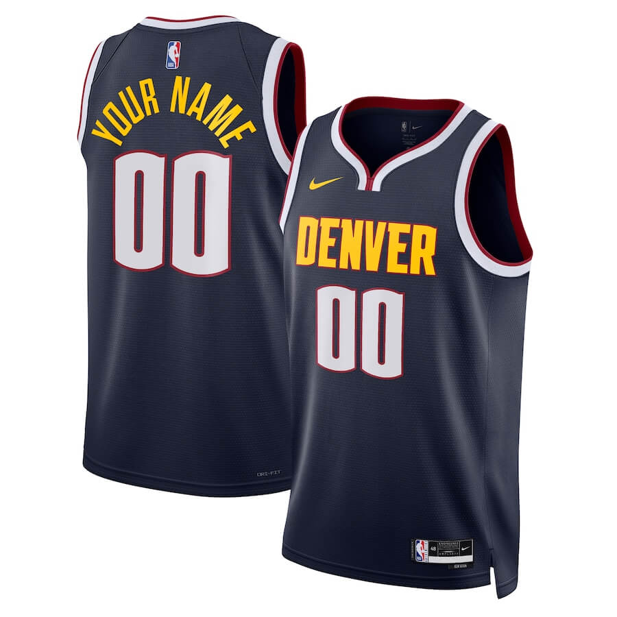 Denver Nuggets Unisex 202223 Swingman Custom Jersey Navy - Icon Edition