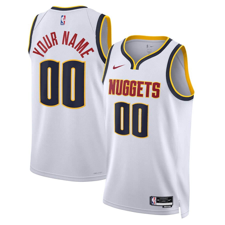 Denver Nuggets Unisex 202223 Swingman Custom Jersey White - Association Edition