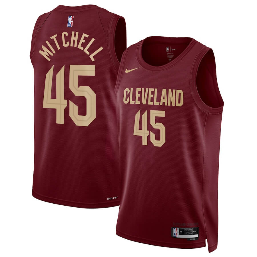 Donovan Mitchell Cleveland Cavaliers Unisex 202223 Swingman Jersey - Icon Edition - Burgundy