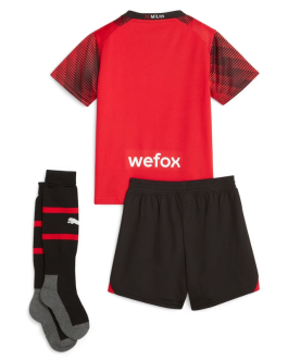 AC Milan Home Kids Kit 2023-24 Custom Jersey – Red