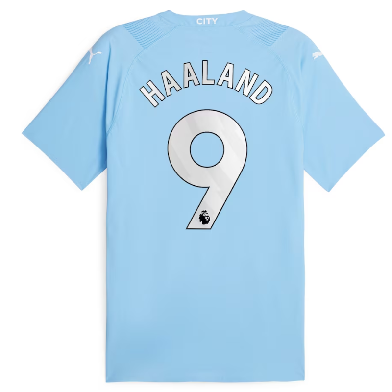 Manchester City Home Puma Shirt 2023-24 Jersey Haaland 9 printing - Blue
