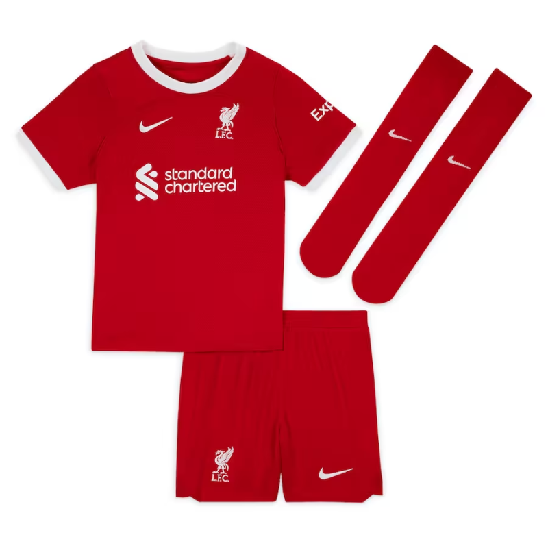 Liverpool Home Nike Stadium Kit - 2023-24 - Little Kids Custom Jersey - Red