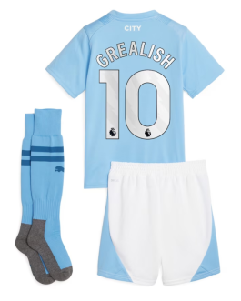 Manchester City Home Puma Minikit 2023-24 Jersey Grealish 10 printing – Blue
