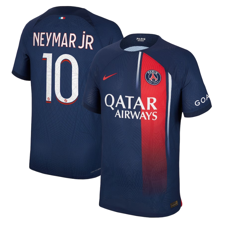 Paris Saint-Germain Nike Home Dri Fit Adv Match Shirt 2023-24 with Neymar Jr 10 printing