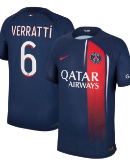 Paris Saint-Germain Team Home Shirt 2023-24 with Verratti 6 printing Jersey – Blue