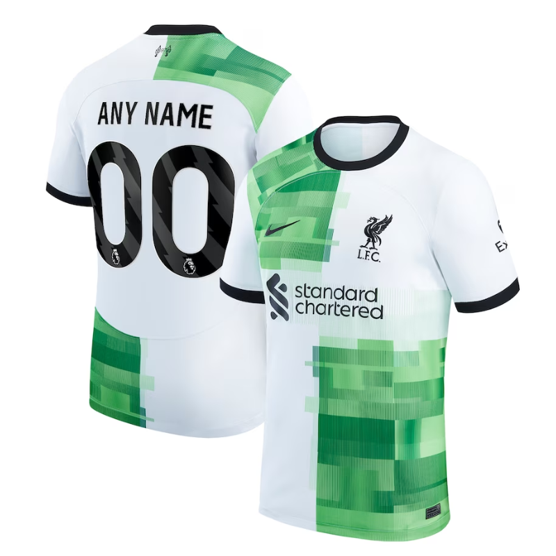Liverpool Away Stadium Shirt - 2023-24 Custom Jersey - White Liverpool Nike Unisex Shirt 2023/24 Away Custom Jersey - White