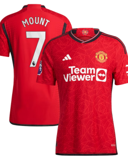 Mason Mount Manchester United adidas 2023/24 Home Player Jersey – Red