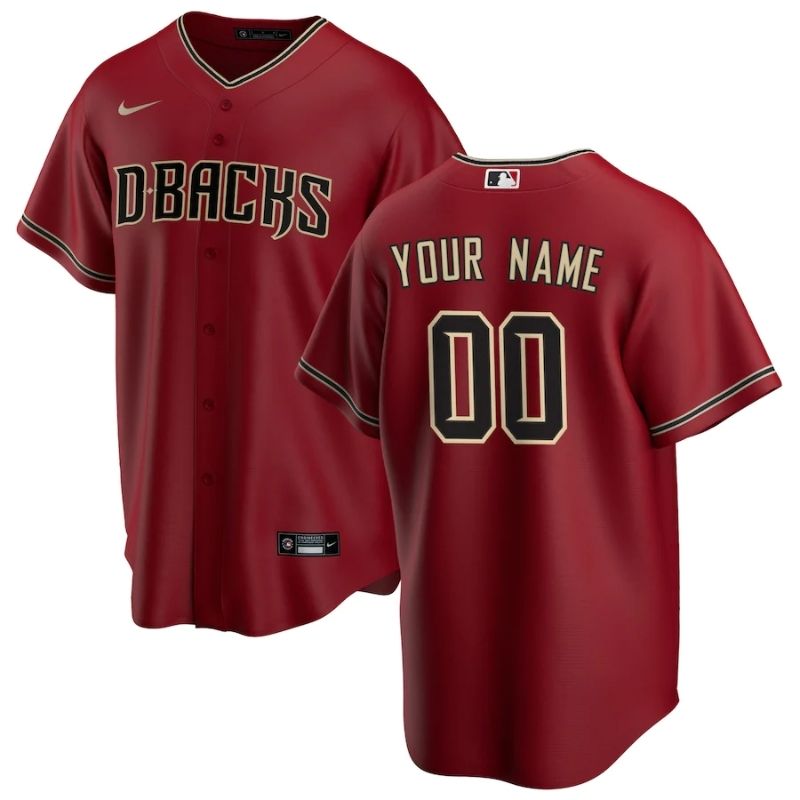 Arizona Diamondbacks 2023 Home Custom Jersey Unisex  - Red - Jersey Teams World