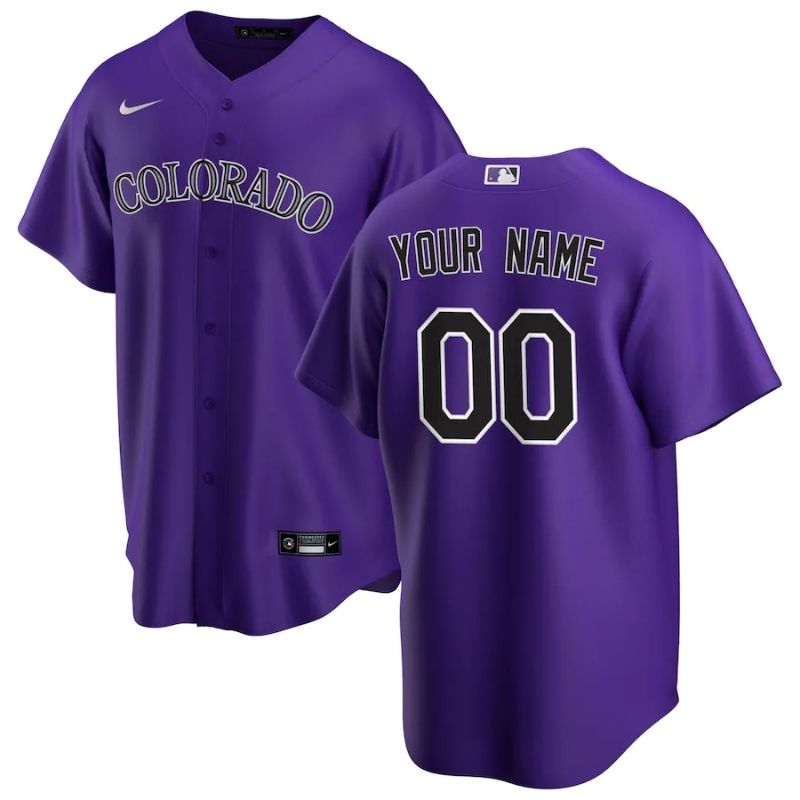 Colorado Rockies Team 2022 Home Custom Jersey Unisex Pro Official - Purple - Jersey Teams World