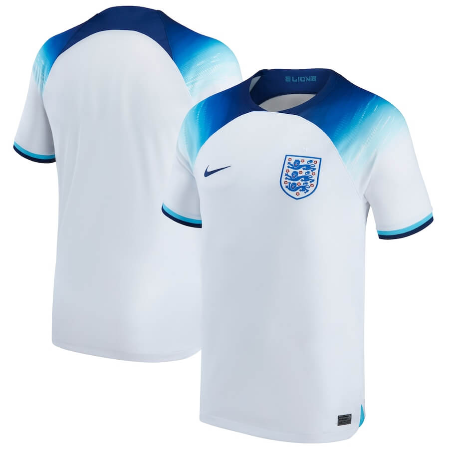 England National Team Home Stadium Shirt 2022  customized Jersey Unisex - White - Jersey Teams World