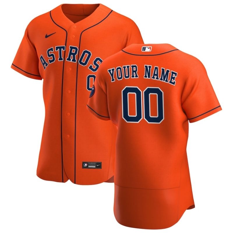 Houston Astros Team 2022 Home Custom Jersey Unisex Pro Official - Orange - Jersey Teams World