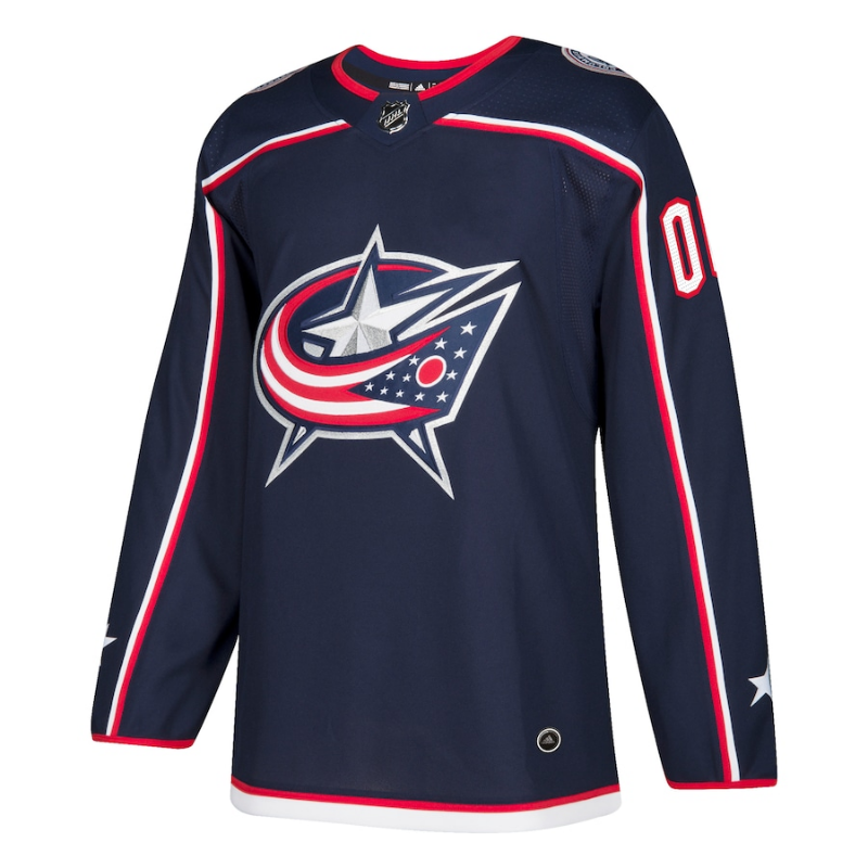 Columbus Blue Jackets Team 2022 Custom Jersey Pro Official- Navy - Jersey Teams World