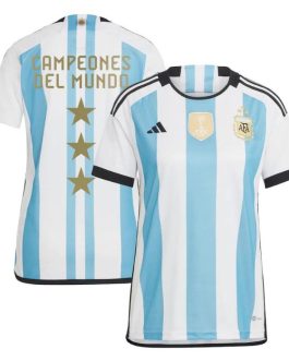 Argentina National Team Unisex Shirt 2022 Winners Trophy Presentation Home Jersey – White