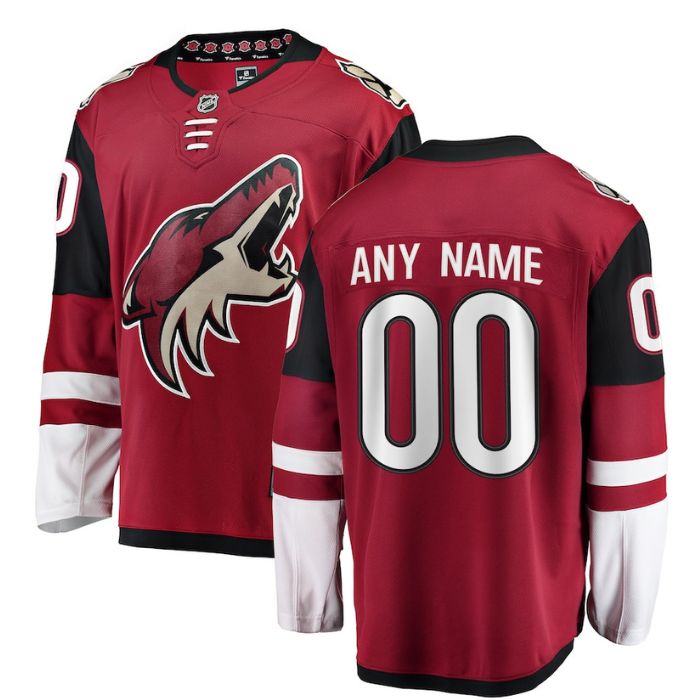 Arizona-Coyotes-Unisex-Home-Breakaway-Custom-Jersey-Red-1 Arizona Coyotes Unisex Home Breakaway Personalized Jersey - Red - Jersey Teams World