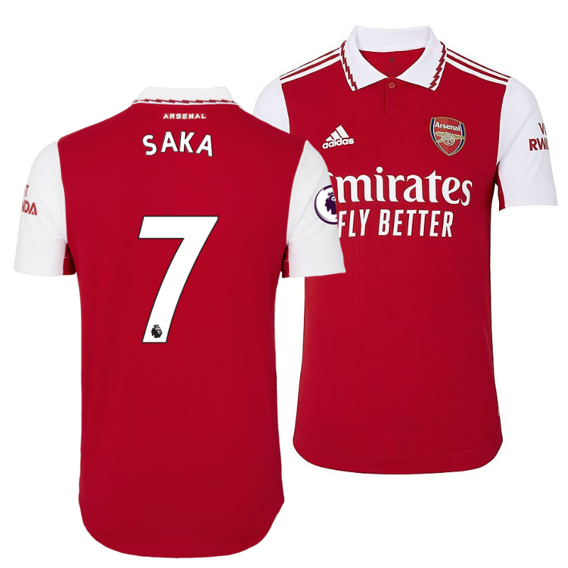 Bukayo-Saka-7-Jersey-Arsenal-2023-Home-Shirt Bukayo Saka 7 Unisex Jersey - Arsenal 2023 Home Shirt - Jersey Teams World