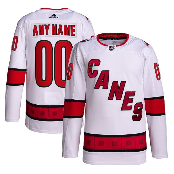 Carolina Hurricanes Unisex Away Primegreen Pro Personalized Jersey – White - Jersey Teams World