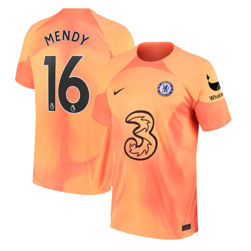 Chelsea-Goalkeeper-Shirt-2022-23-with-Mendy-16-printing-2 Chelsea Goalkeeper Shirt 2022-23 with Mendy 16 printing - Jersey Teams World