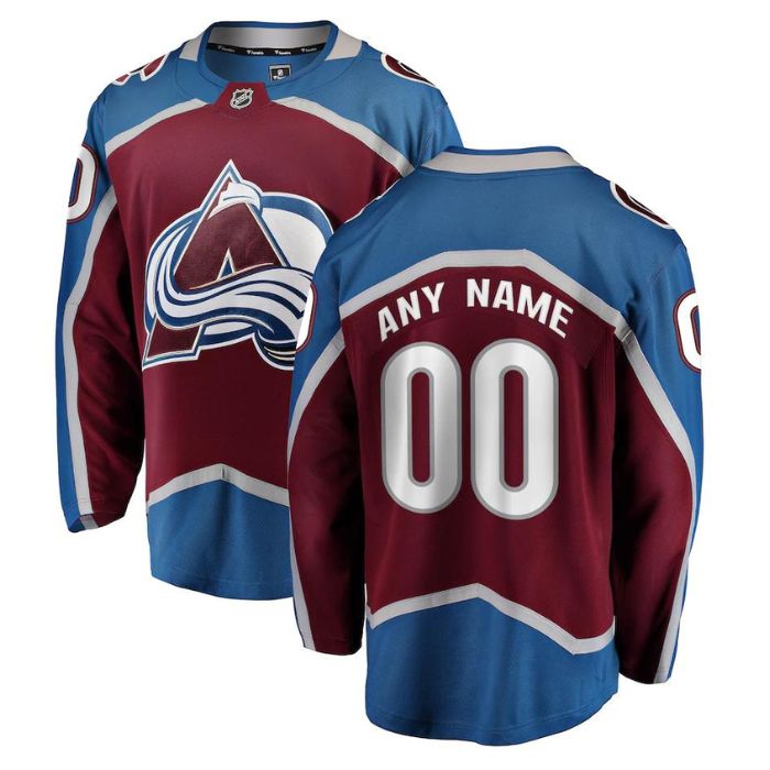 Colorado-Avalanche-Unisex-Home-Breakaway-Custom-Jersey-Maroon-1 Colorado Avalanche Unisex Home Breakaway Personalized Jersey - Maroon - Jersey Teams World