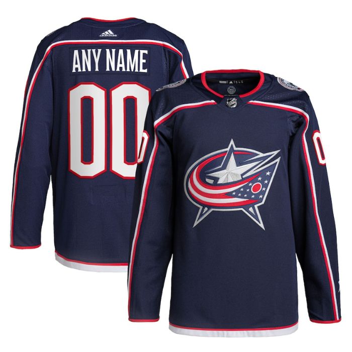 Columbus Blue Jackets  Home Primegreen Pro Personalized Unisex Jersey - Navy - Jersey Teams World