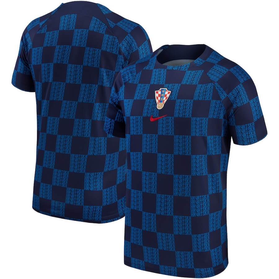 Croatia-National-Team-Shirt-202223-World-Cup-Pre-Match-Top-Unisex-Navy-1 Croatia National Team Shirt 2022/23 Pre-Match Top Unisex - Navy - Jersey Teams World