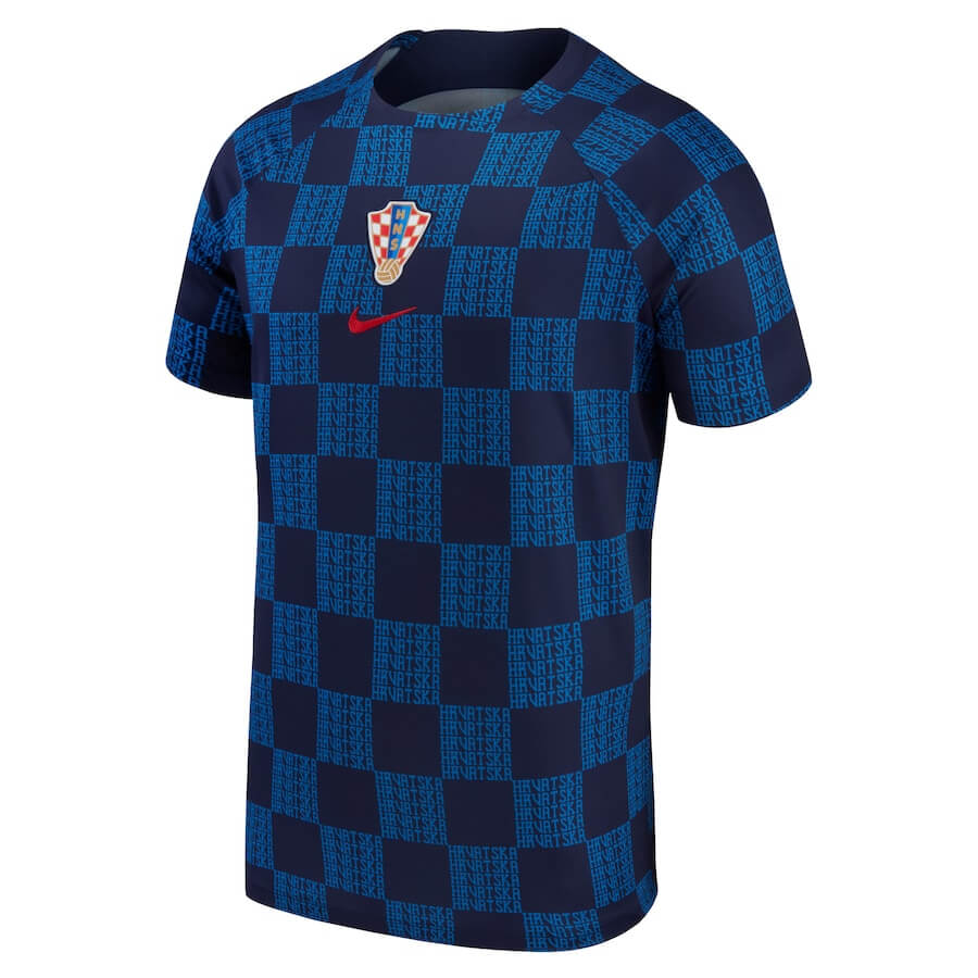 Croatia-National-Team-Shirt-202223-World-Cup-Pre-Match-Top-Unisex-Navy-2 Croatia National Team Shirt 2022/23 Pre-Match Top Unisex - Navy - Jersey Teams World