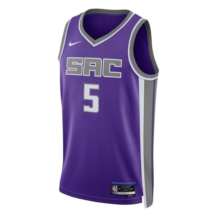 De'Aaron Fox Sacramento Kings Unisex 2023 Swingman Jersey - Icon Edition - Purple - Jersey Teams World