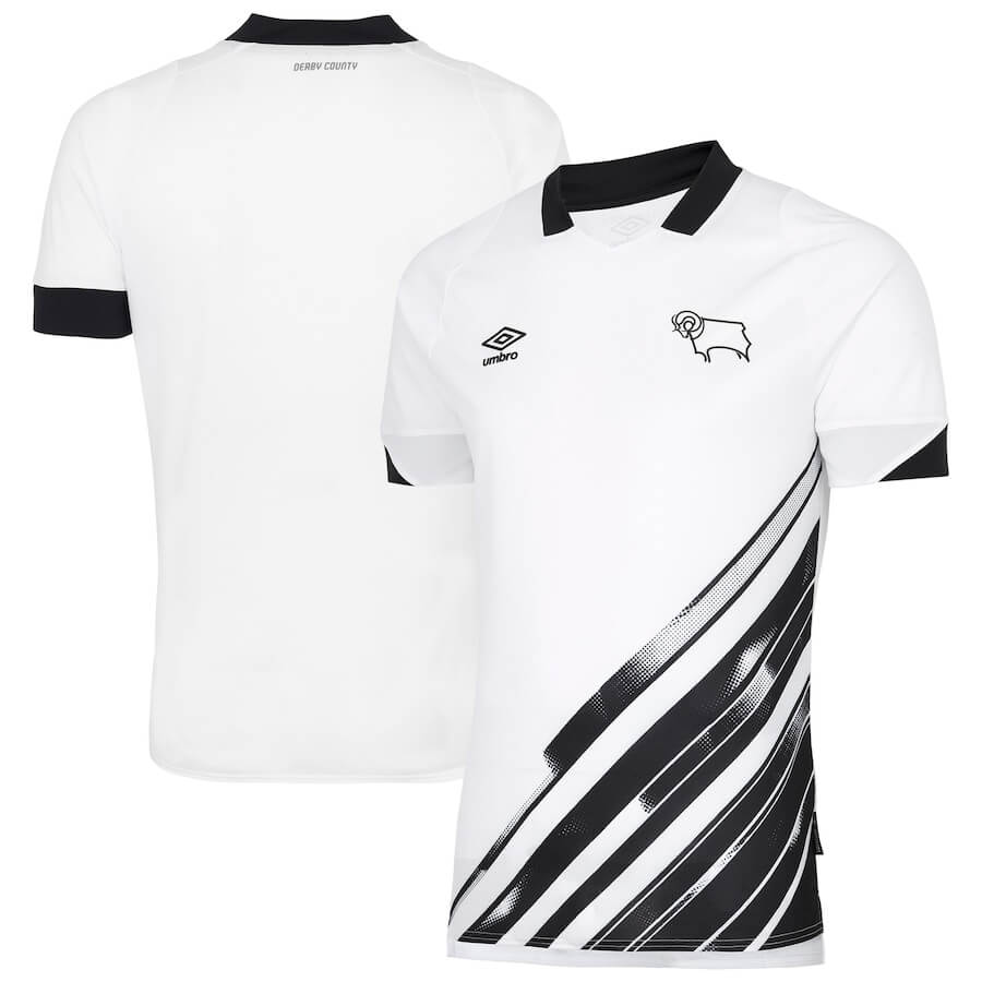 Derby County Home Shirt   2022-23 Custom  - White - Jersey Teams World