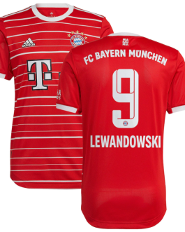 FC Bayern Home Shirt 2022-23 with Lewandowski 9 printing Jersey