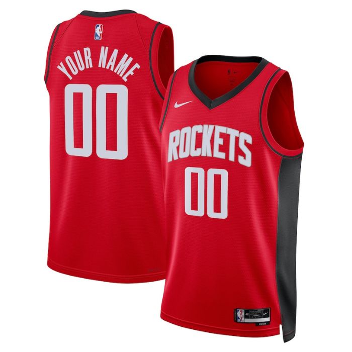 Houston Rockets Unisex 2023 Swingman Custom Pro Official Jersey Red - Icon Edition - Jersey Teams World