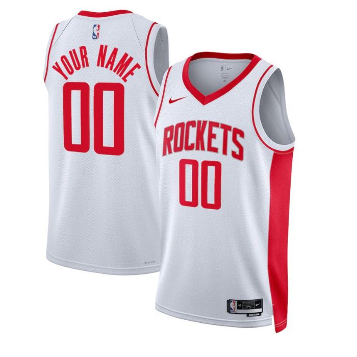 Houston Rockets Unisex 2023 Swingman Customized Pro Official Jersey White - Association Edition - Jersey Teams World
